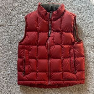L.L. Bean Kids Burnt Orange/Red Down Puffer Vest